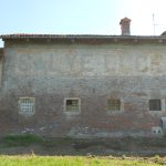 Strada Raviagna, Cascinale Rurale, lato Nord. Iscrizione Fascista per la Visita del Duce, 1939