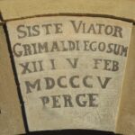 Regione Fornaci, Villa Grimaldi, Arcata Ingresso Principale Ovest. Chiave di Volta, Iscrizione Celebrativa con Datazione 1805