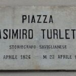 Piazza Turletti, Epigrafe Viaria Marmorea