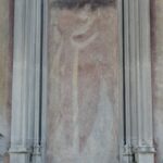 Strada Suniglia, Pilone Votivo di S. Grato Vescovo, lato Ovest. Particolare Pittorico, Affresco di S. Grato