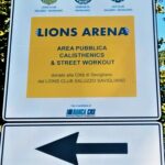 Insegna Area Fitness “Lions Arena”, Giardino “Cervina Lenghi” (Lungo Maira)