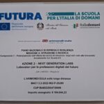 Istituto Istruzione Superiore “Arimondi-Eula”, Piazzetta Baralis. Targa Fondi Europei, PNRR – Next Generation EU